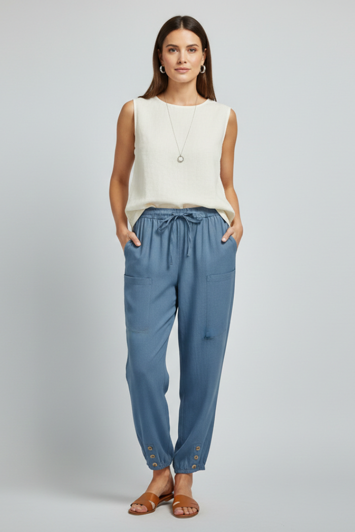 Anna | Women's Casual Trousers with Drawstring Waist
