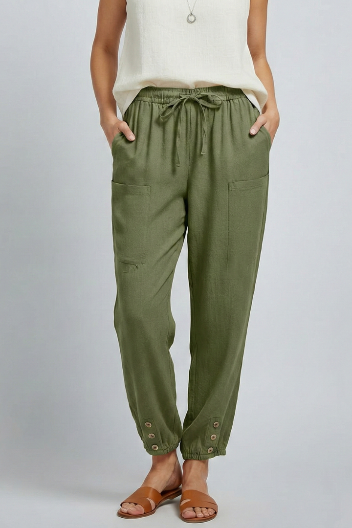 Anna | Women's Casual Trousers with Drawstring Waist