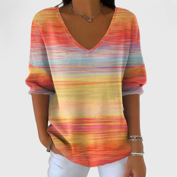 Cassandra | Women's Long Sleeve V-Neck Shirt