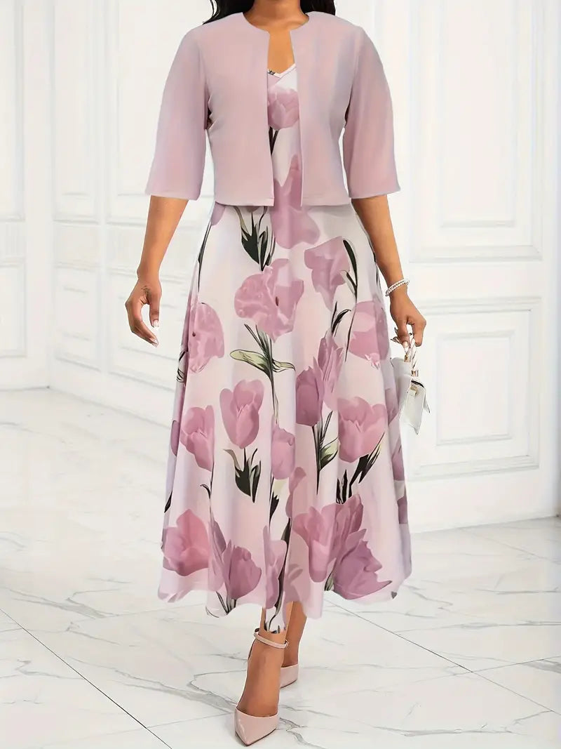Lacey | Women's Floral Maxi Dress with Jacket