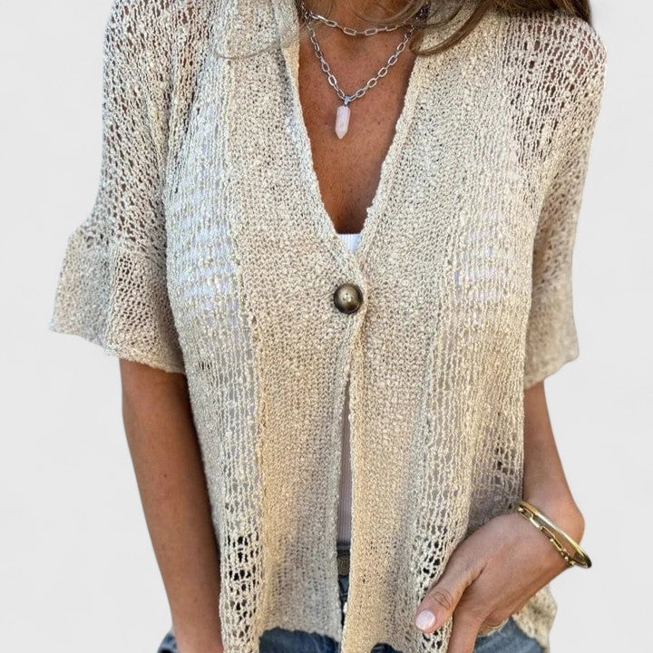 Clara | Women's Open Stitch Knit Shirt