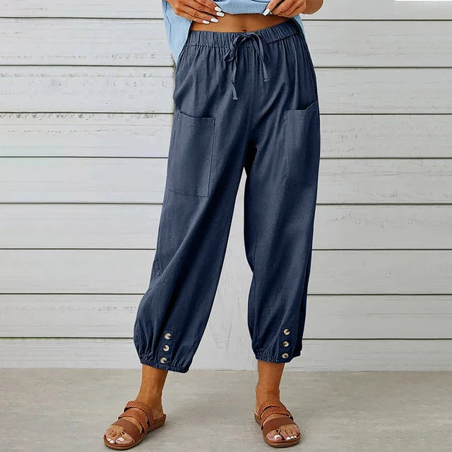 Maria | Women's Relaxed Fit High Waist Pants