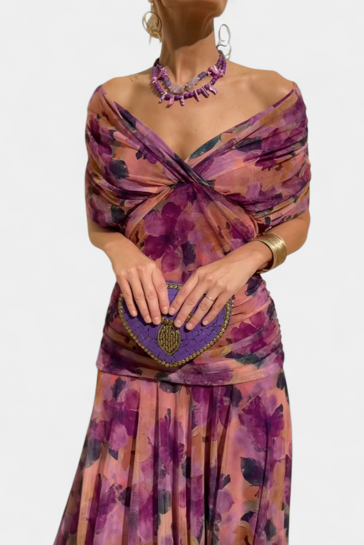 Summer | Women's Floral Maxi V-Neck Dress