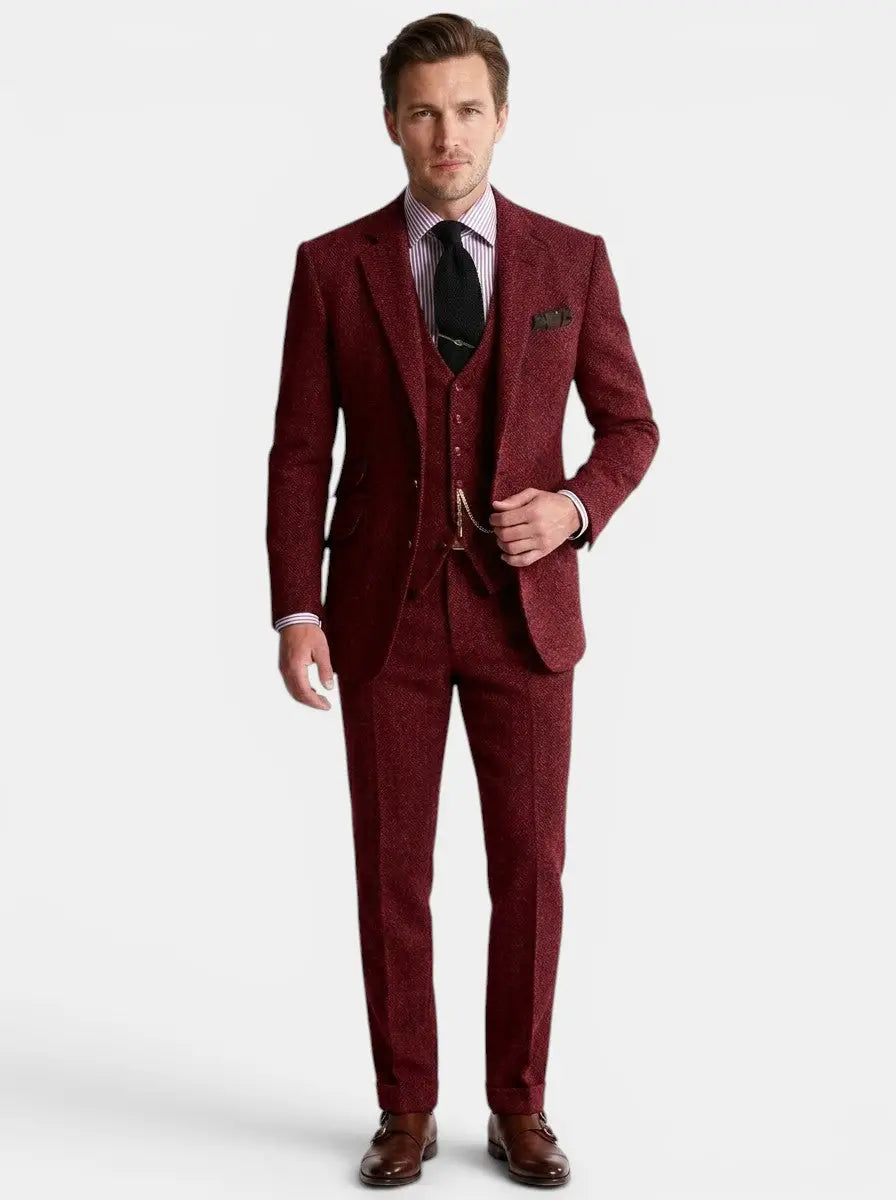 Freddie | Men's Slim Fit Vintage 3-Piece Suit