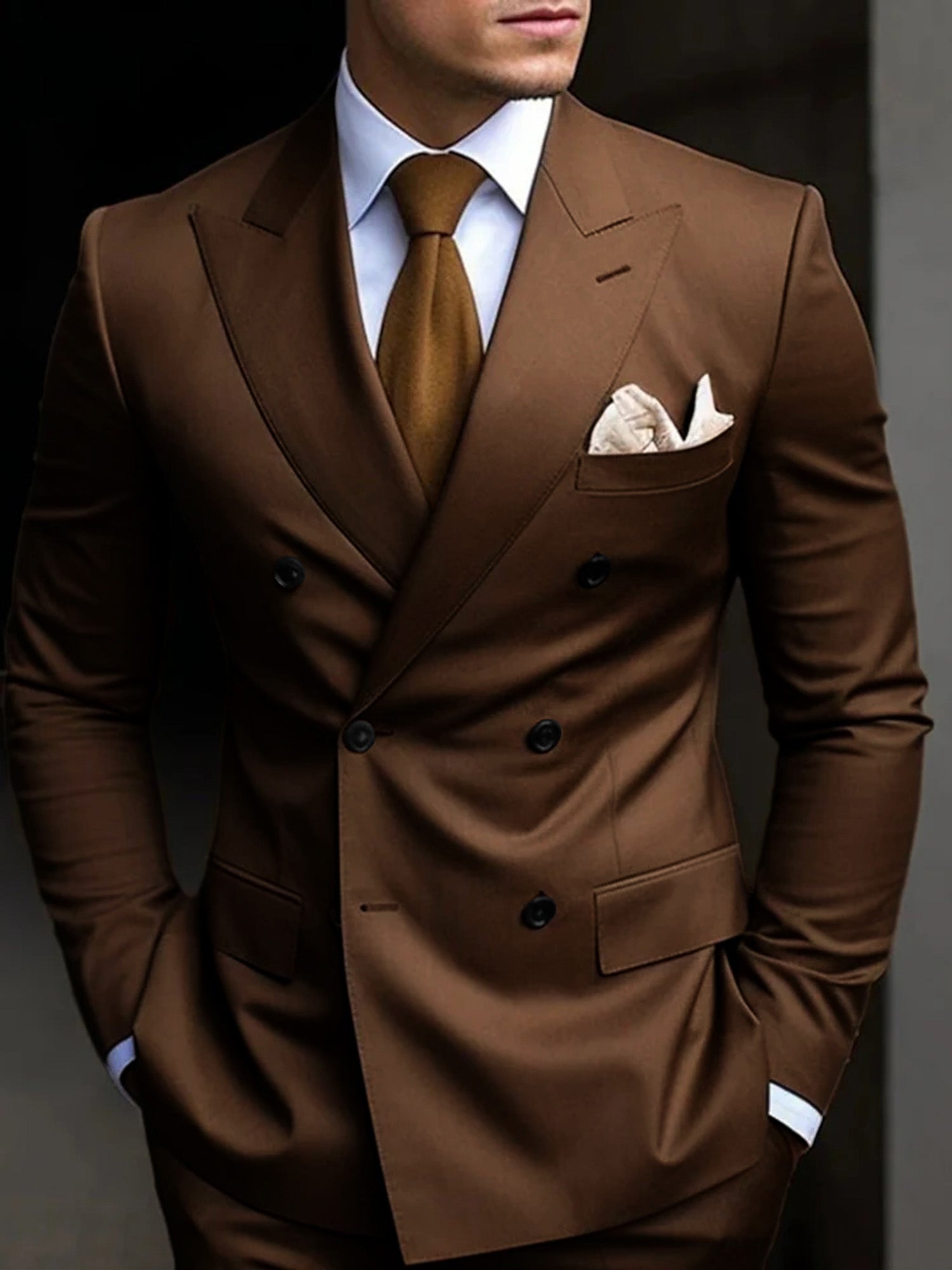 Daniel | Men's Suit Cotton Blend Double Breasted Design