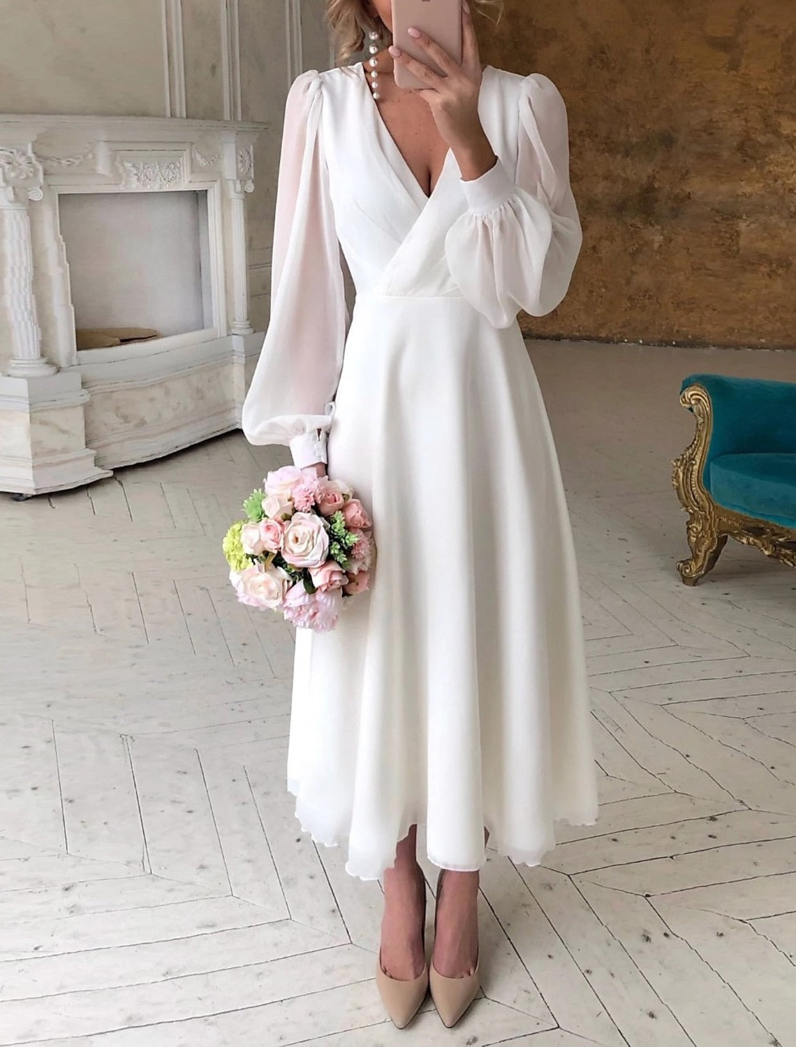 Gina | Women's Classic Long Sleeve Wedding Dress