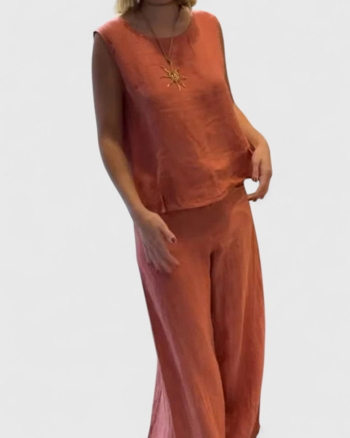 Tia | Women's Loungewear Two-Piece Wide-Leg Set