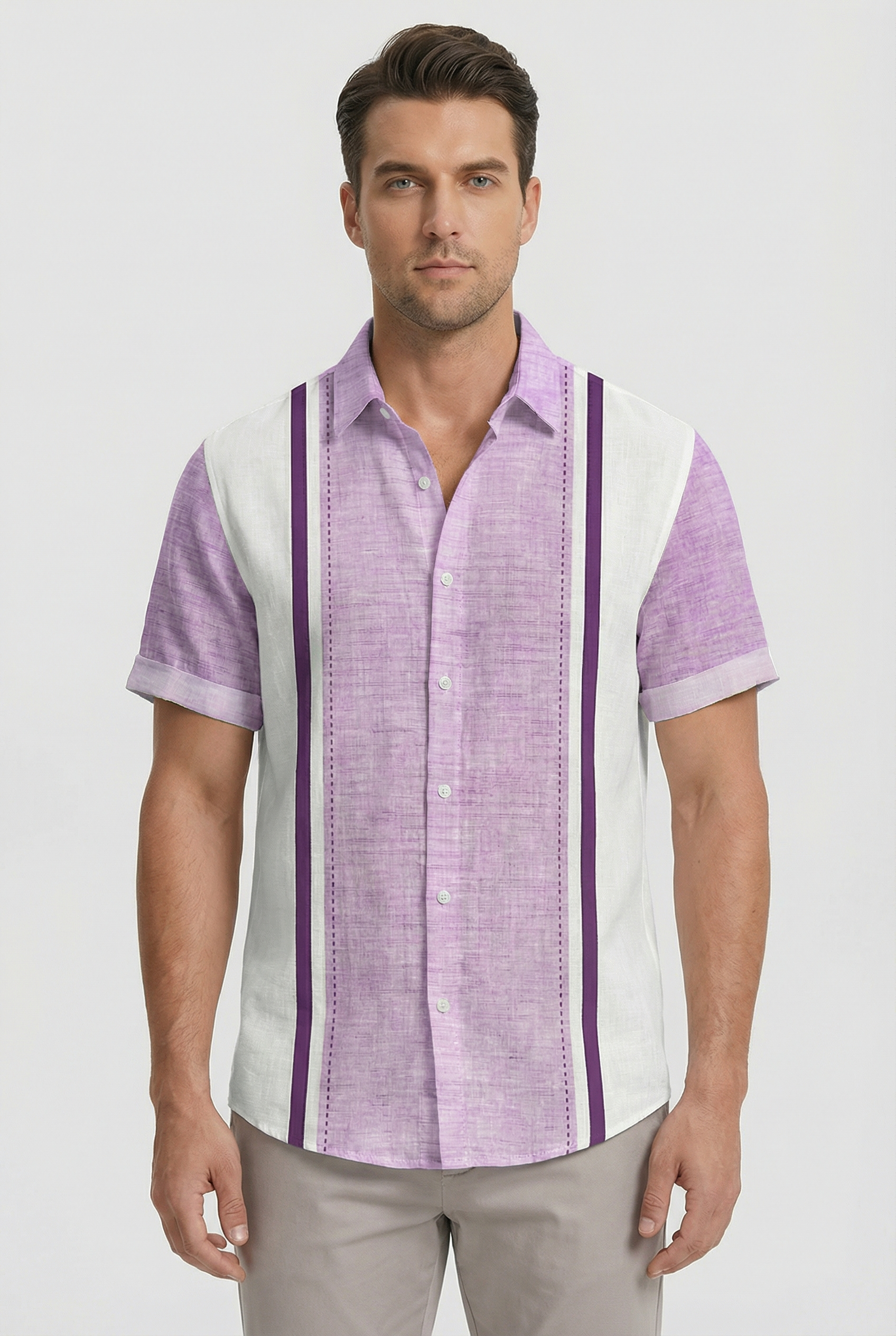 Luke | Men's Short Sleeve Plaid Casual Shirt