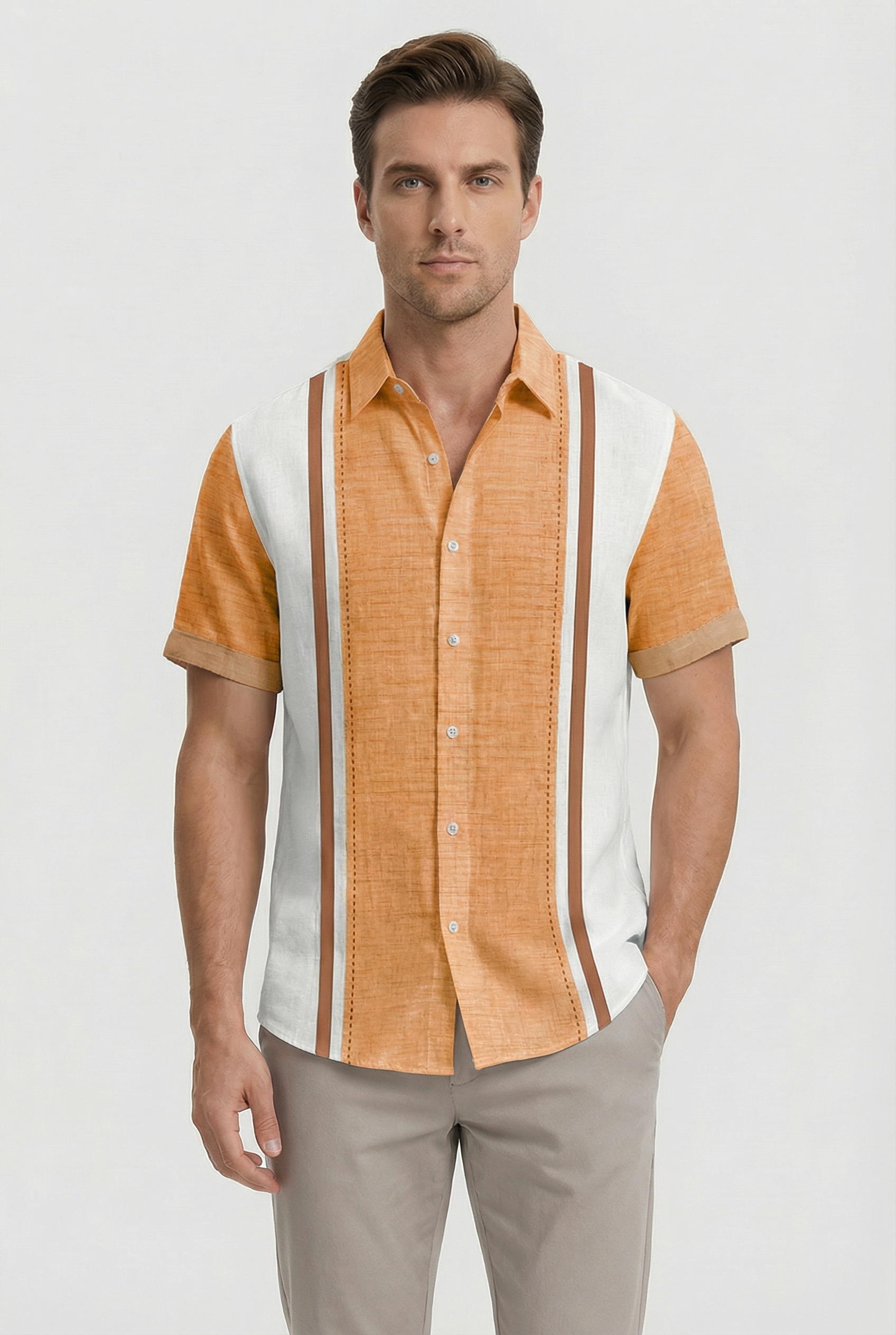 Luke | Men's Short Sleeve Plaid Casual Shirt
