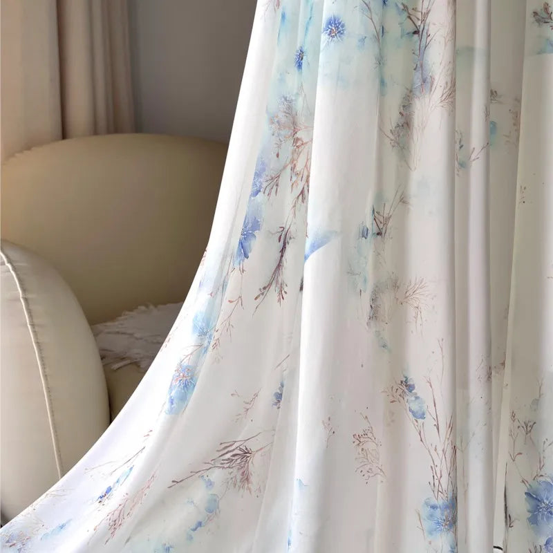 Sandy | Women's Floral Maxi Dress With V-Neck & Sheer Sleeves