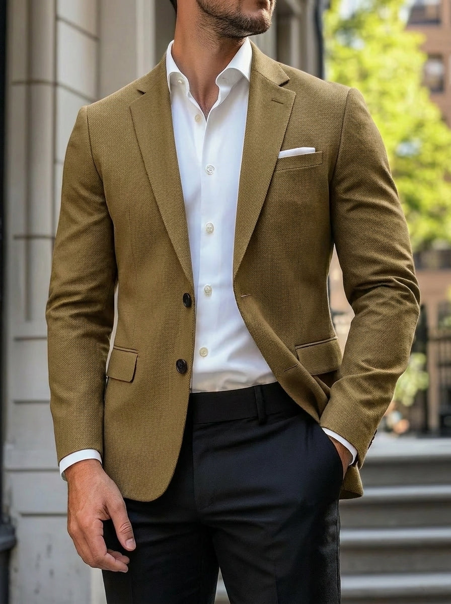 Ryan | Men's Casual Blazer Jacket Polyester Two-Button