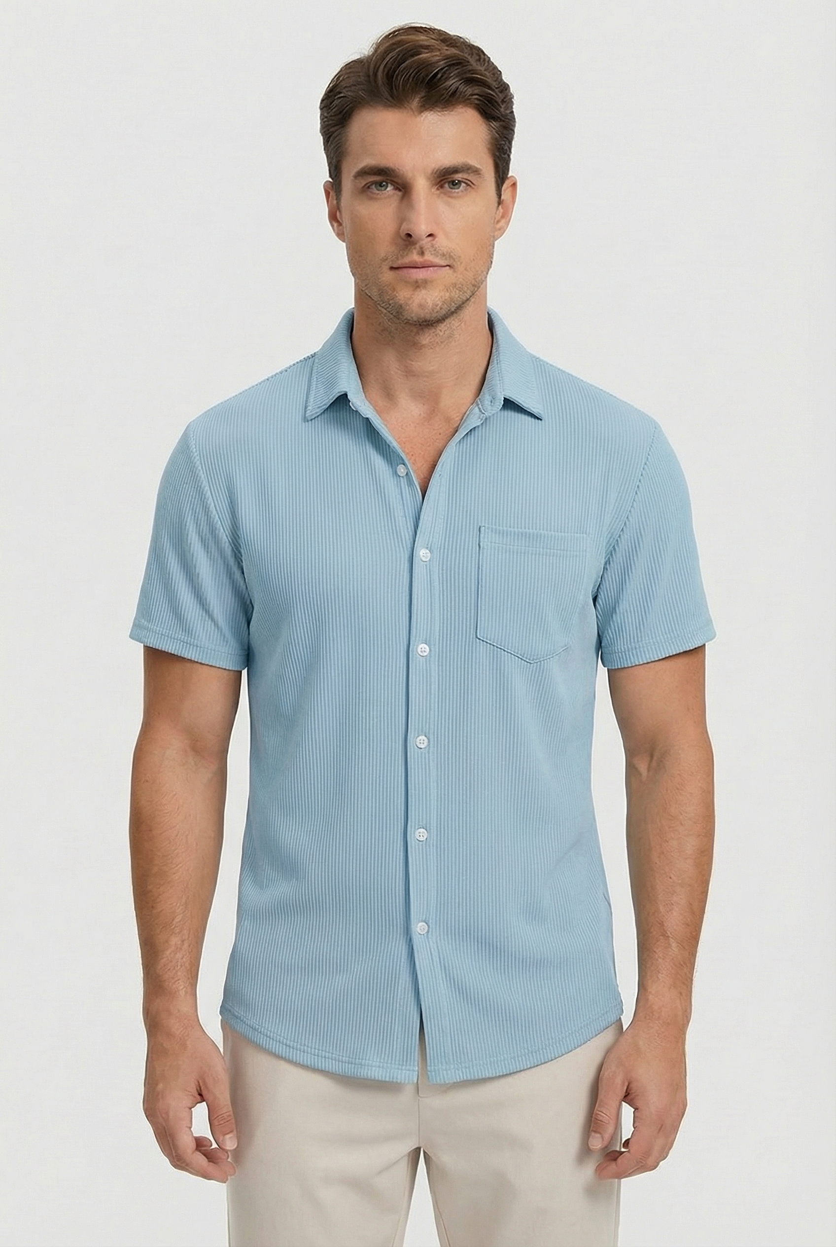Austin | Men's Lightweight Striped Short Sleeve Shirt