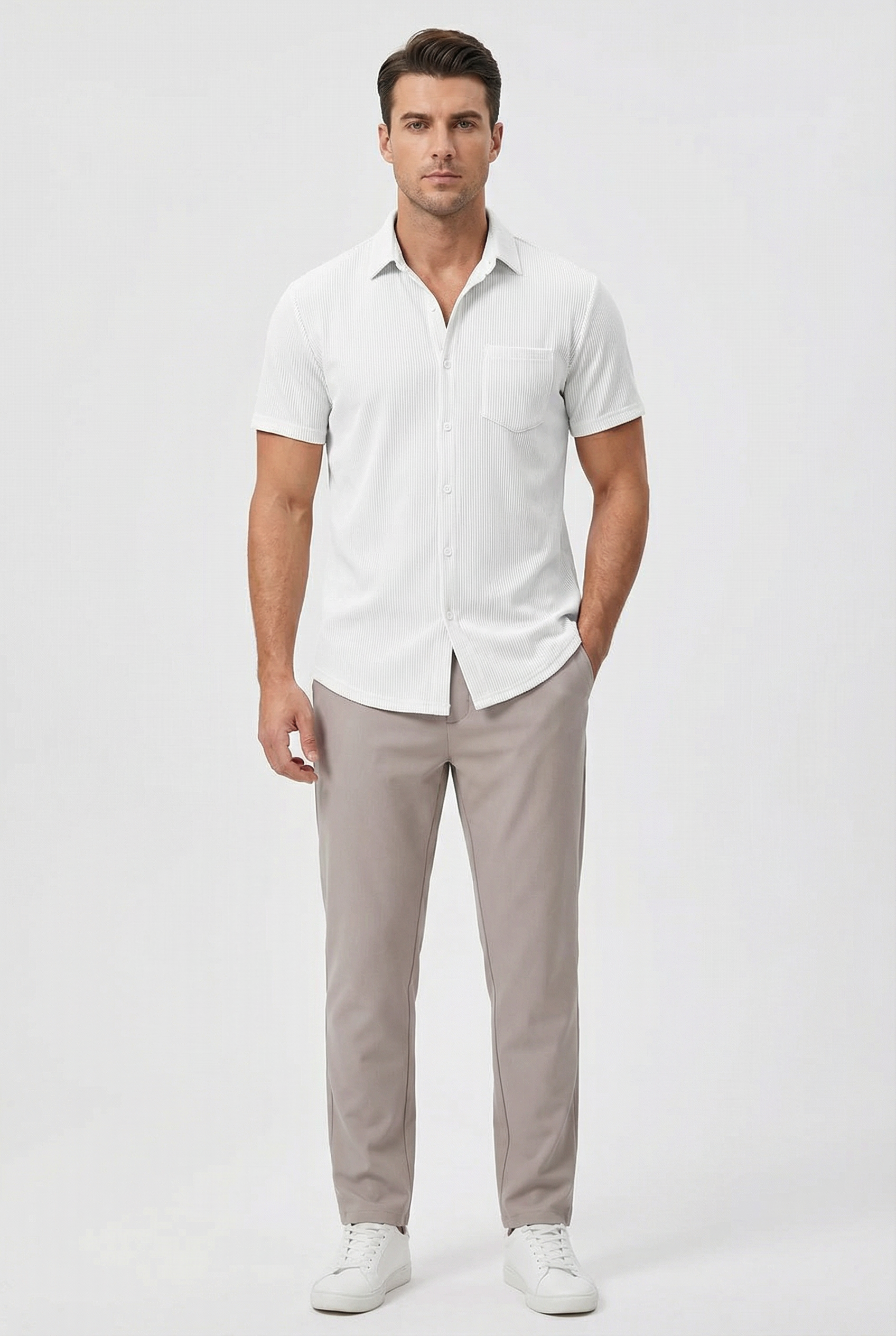 Austin | Men's Lightweight Striped Short Sleeve Shirt
