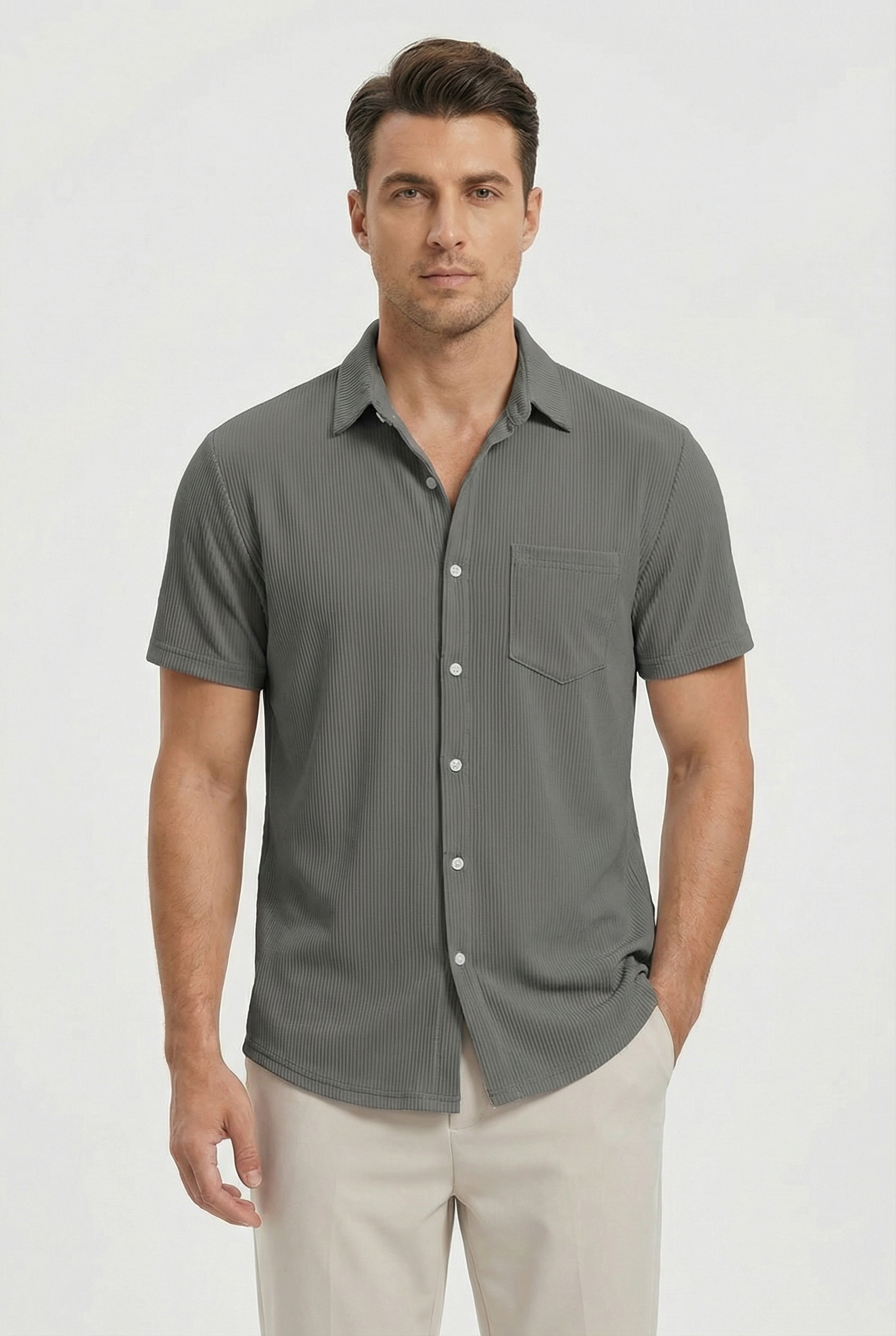 Austin | Men's Lightweight Striped Short Sleeve Shirt