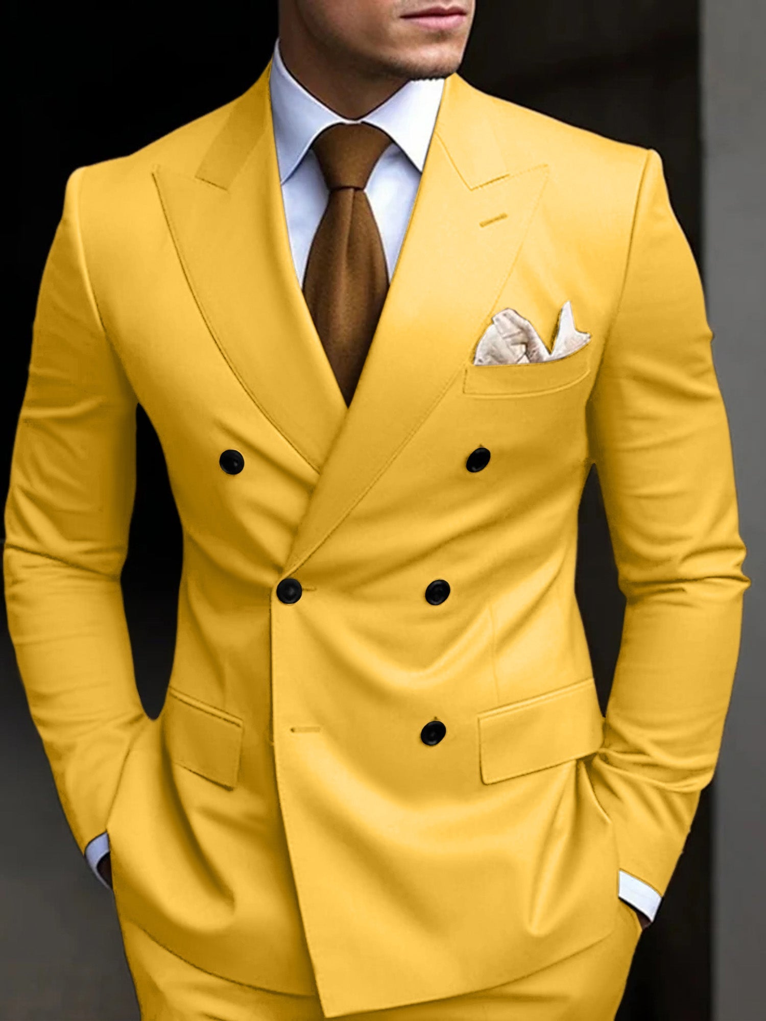 Michael | Men's Suit Cotton Blend Double Breasted