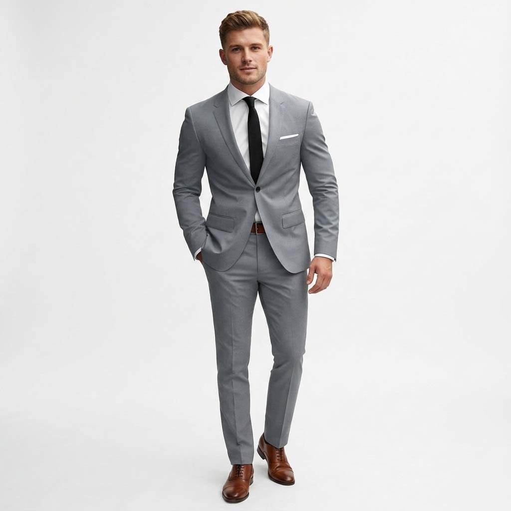 Michael | Men's Suit Tailored Wool Slim Fit Ensemble