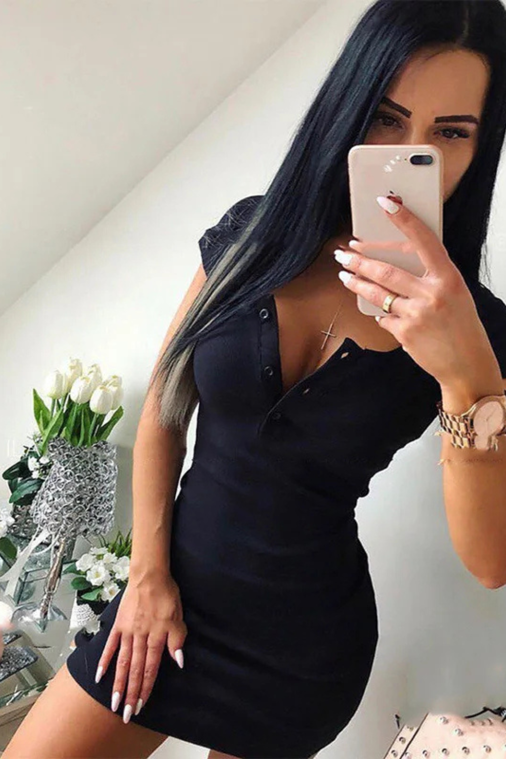 Nina | Women's Ribbed Knit Bodycon Mini Dress