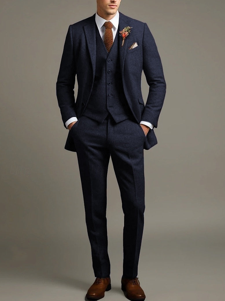 Ryan | Men's Wedding Suit Tweed 3 Piece Tailored Set