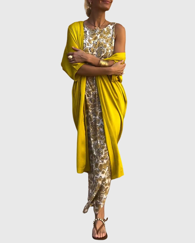 Sasha | Women's Elegant Two-Piece Set with ¾ Sleeves