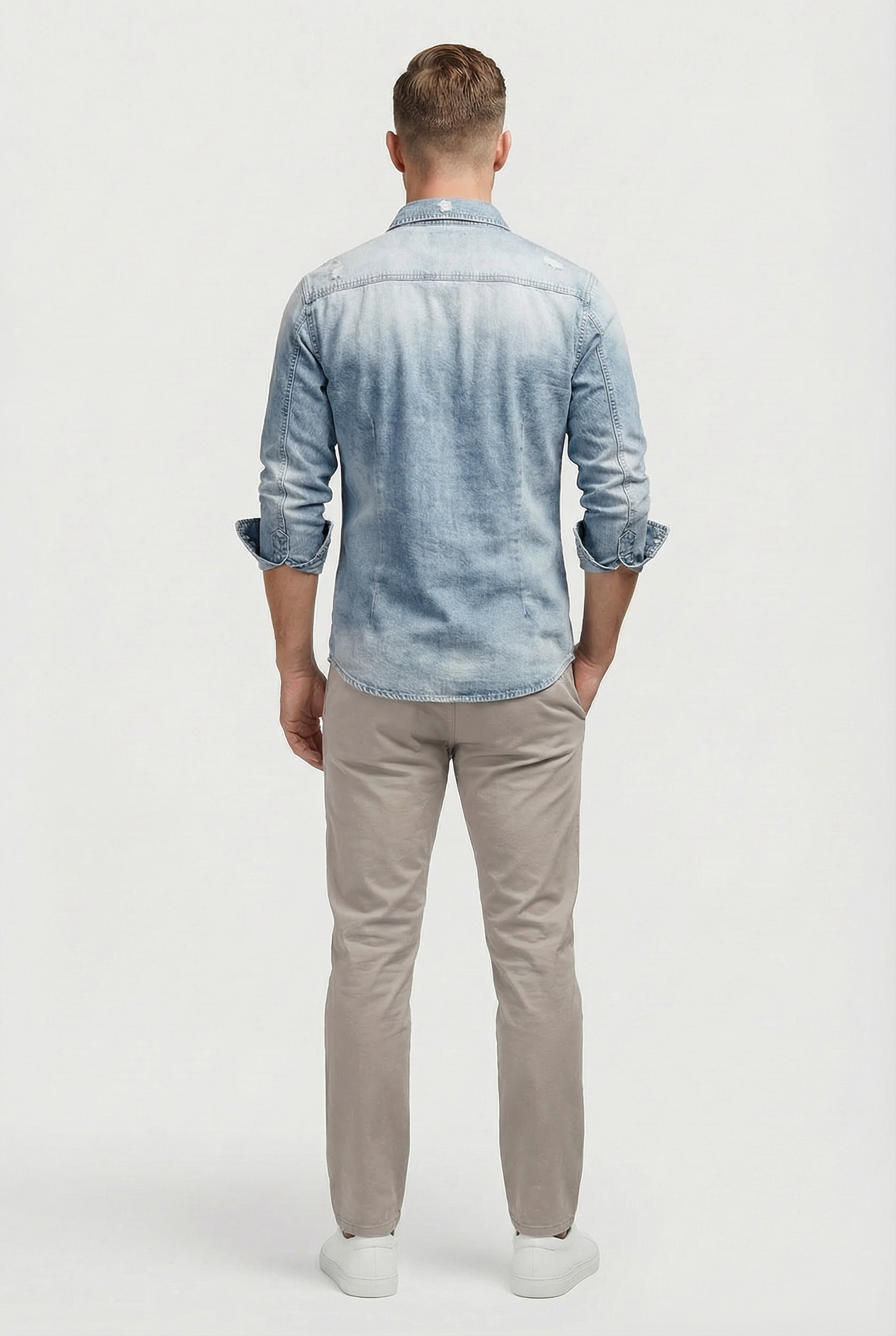 Grayson | Men's Slim Fit Cotton Blend Denim Shirt