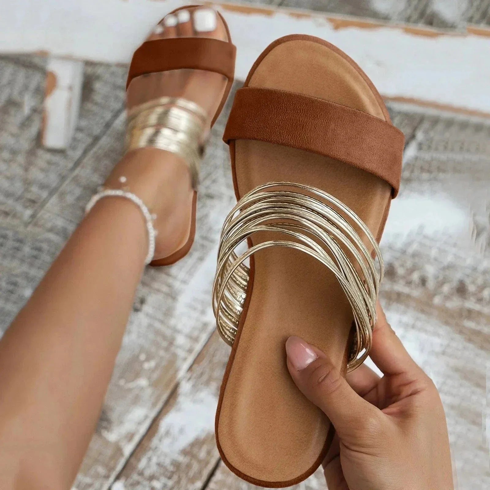 Alana | Women's Suede Orthopedic Slip-On Sandals