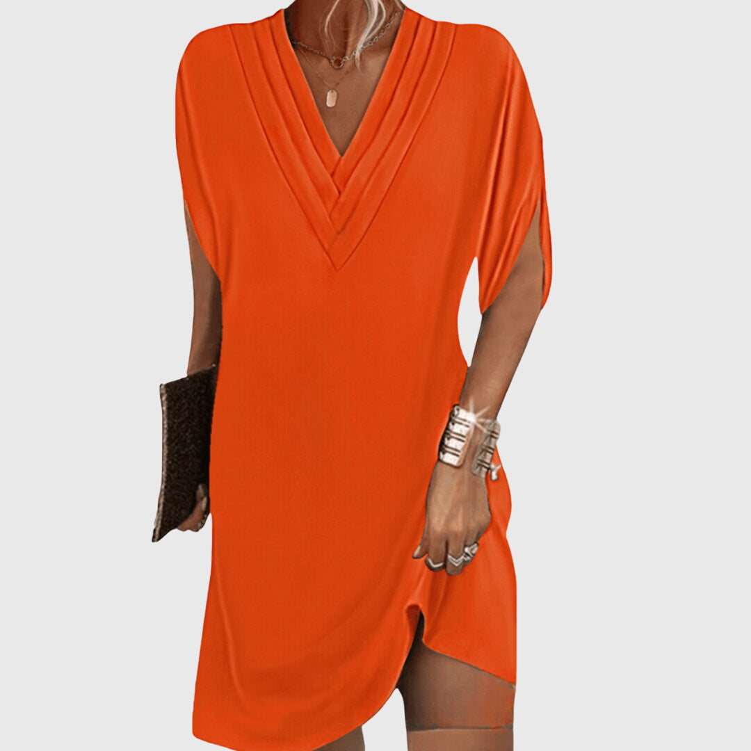 Ava | Women's Elegant V-Neck Midi Dress