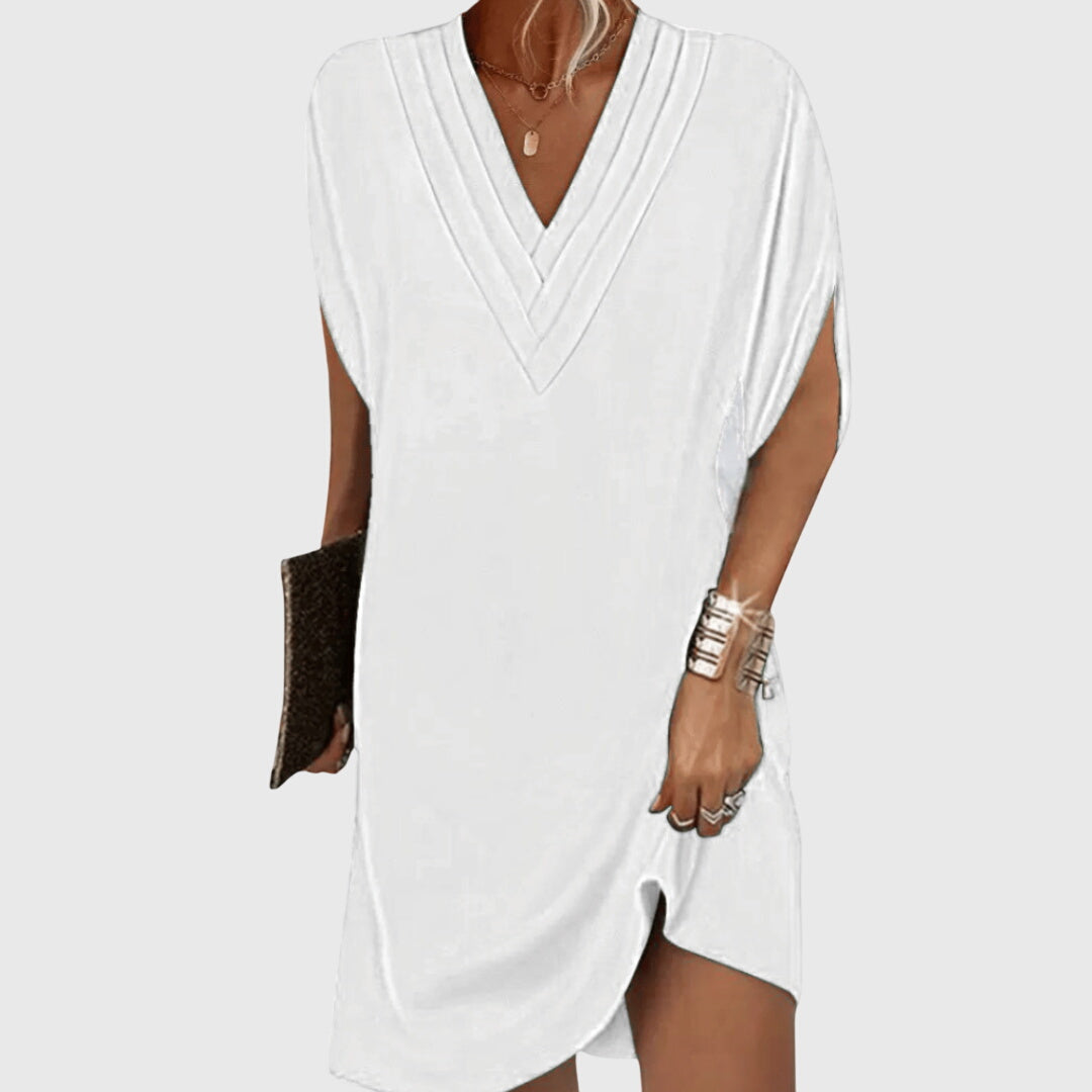 Ava | Women's Elegant V-Neck Midi Dress