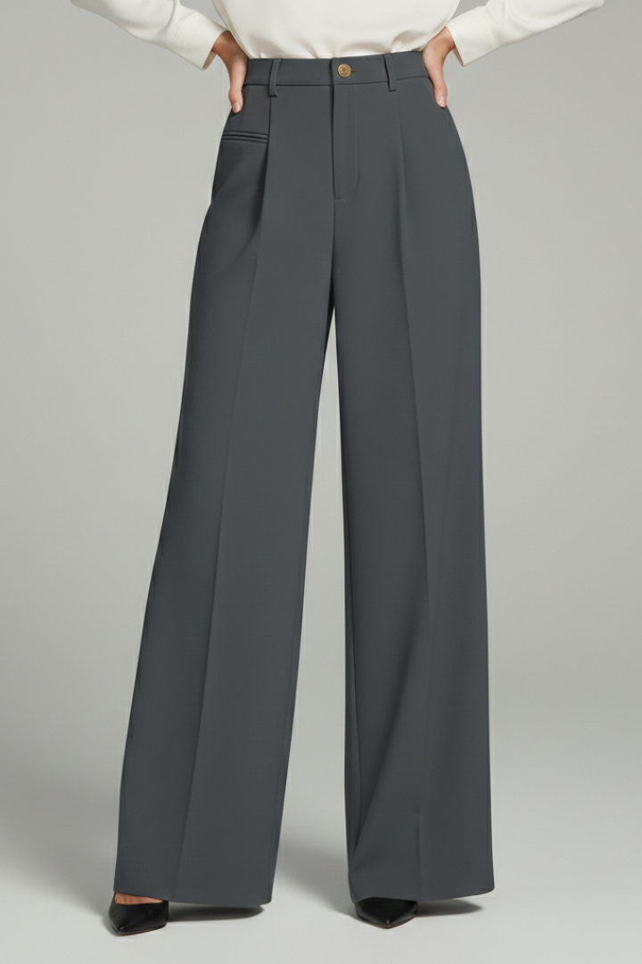 Blair | Women's Wide Leg Palazzo Trousers with Pleats