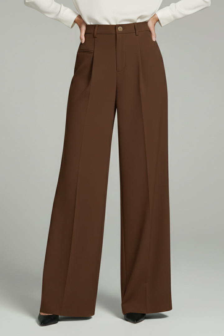 Blair | Women's Wide Leg Palazzo Trousers with Pleats