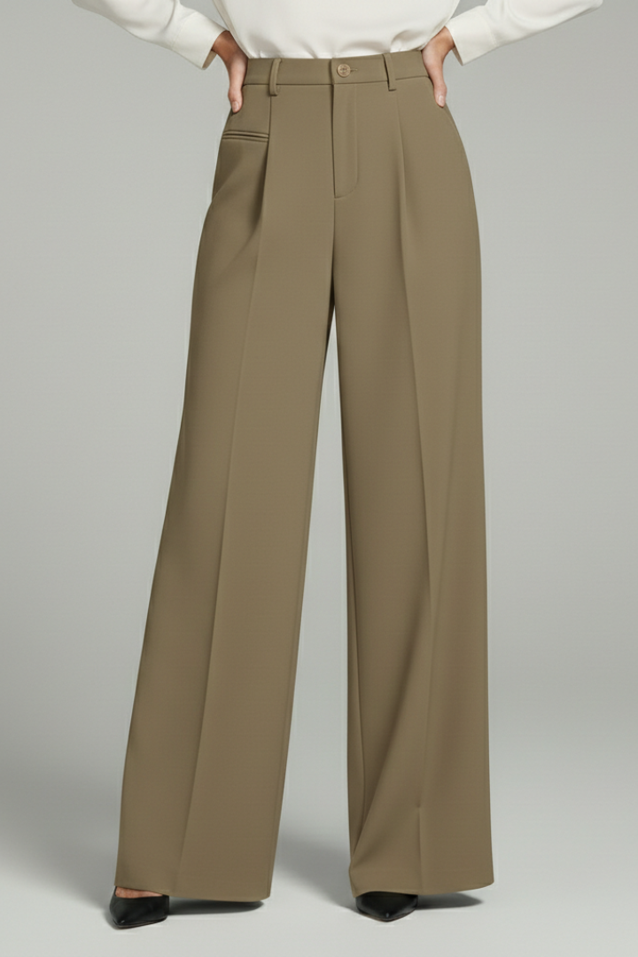 Blair | Women's Wide Leg Palazzo Trousers with Pleats