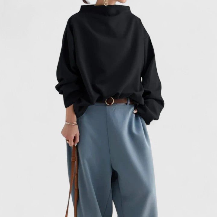 Brenda | Women's High Neck Relaxed Top