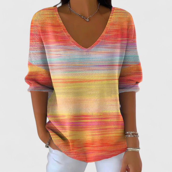 Cassandra | Women's Long Sleeve V-Neck Shirt