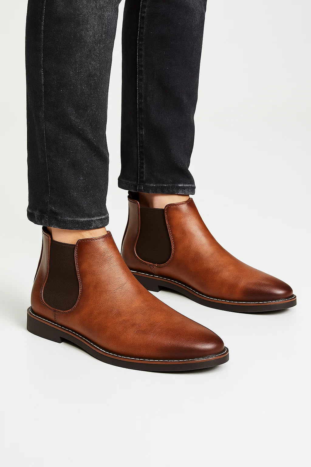 Charlie | Men's Chelsea Boots Synthetic Leather Slip-On