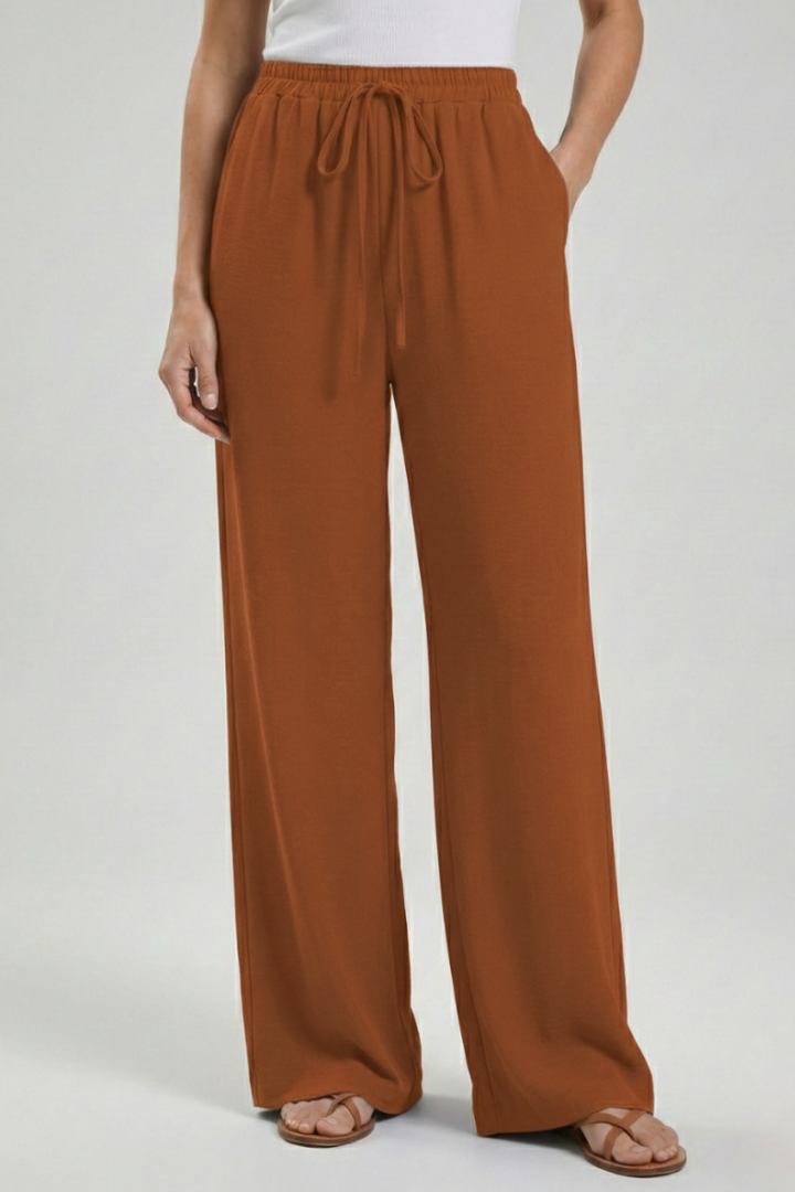 Winnie | Women's Palazzo Trousers with Drawstring Waist
