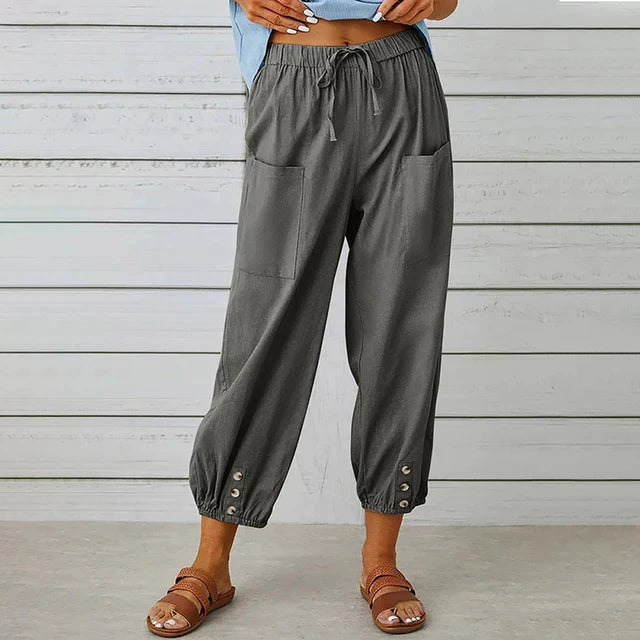 Maria | Women's Relaxed Fit High Waist Pants