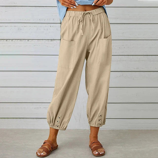 Maria | Women's Relaxed Fit High Waist Pants