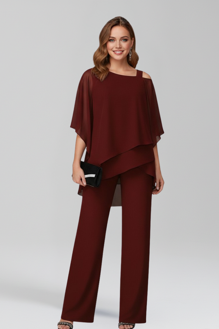 Hailee | Women's Cold-Shoulder Wide-Leg Jumpsuit