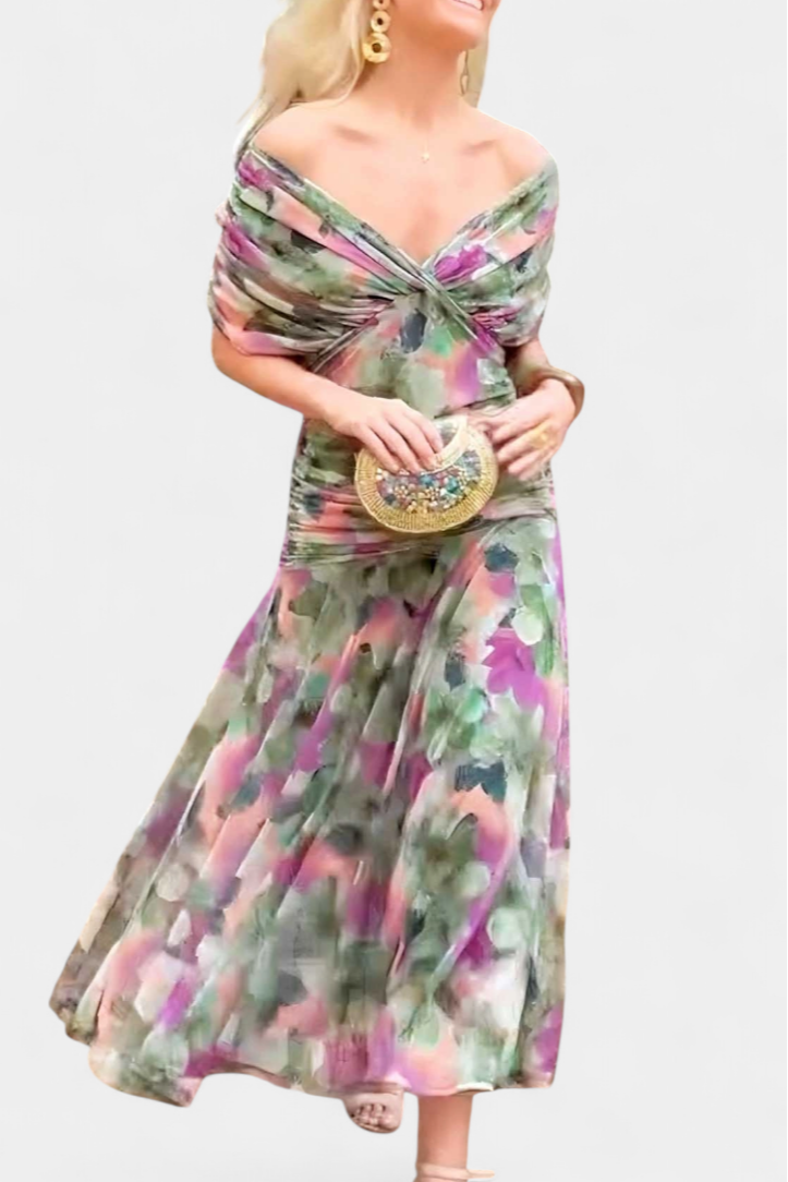 Summer | Women's Floral Maxi V-Neck Dress