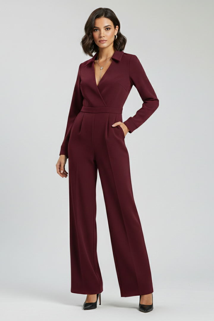 Ella | Women's Tailored Wide-Leg Jumpsuit