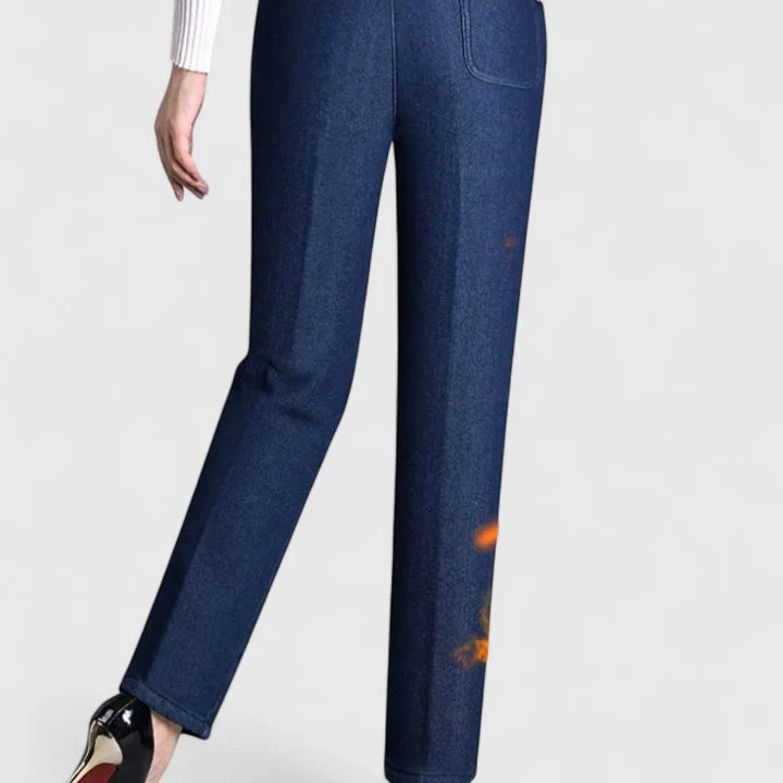 Fiona | Women's Plush-Lined Straight Leg Pants