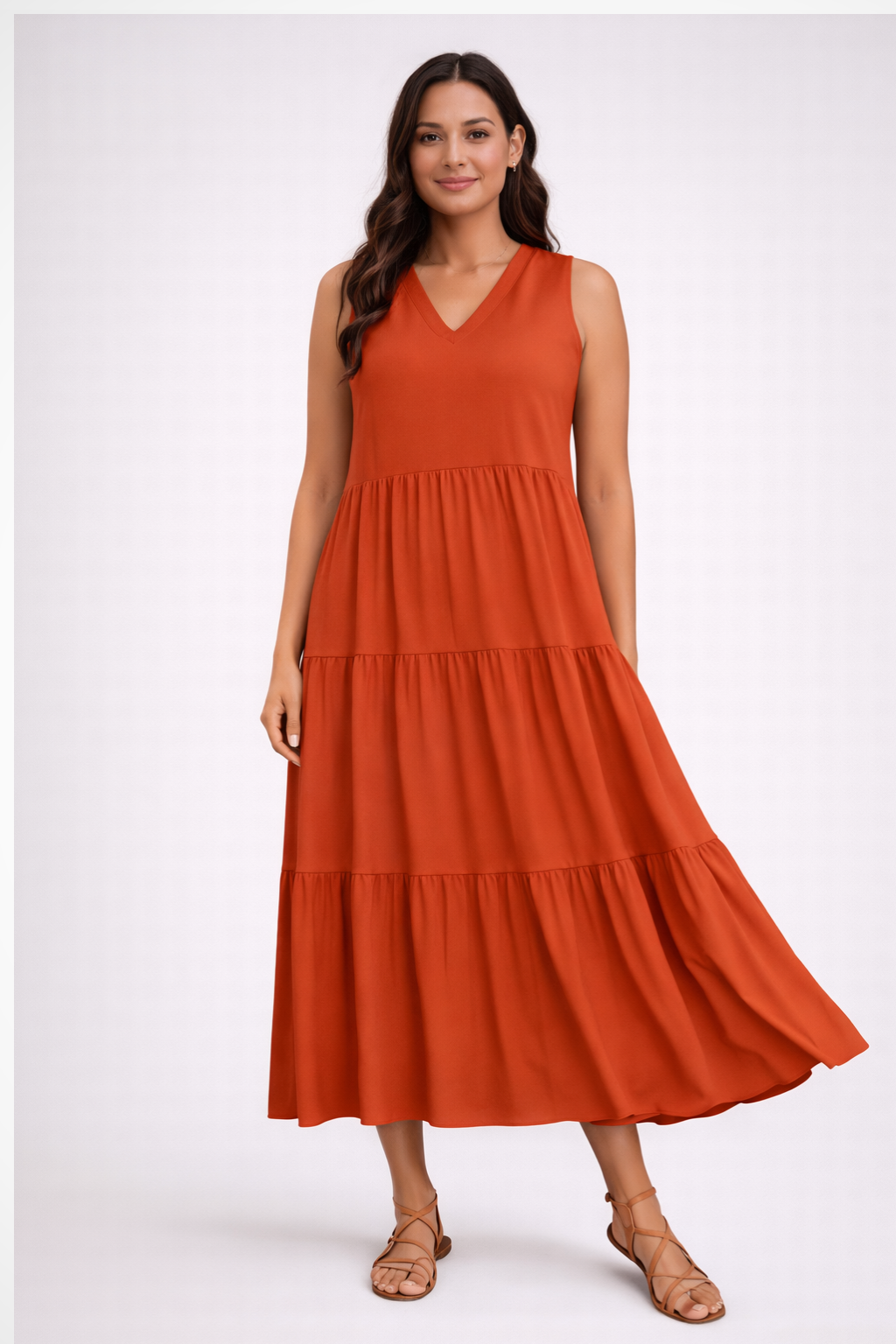 Florence | Women's Tiered V-Neck Maxi Dress