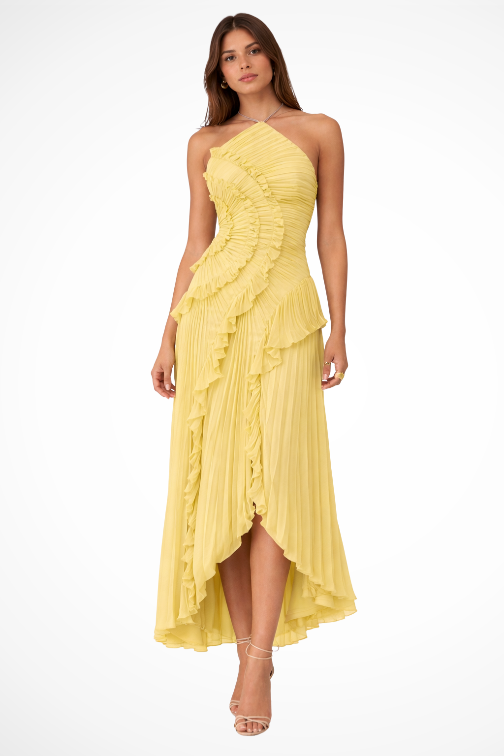 Imogen | Women's Ruffled Halter Maxi Dress