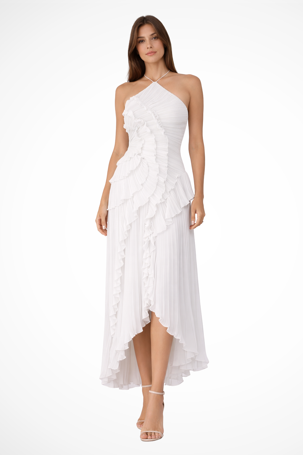 Imogen | Women's Ruffled Halter Maxi Dress