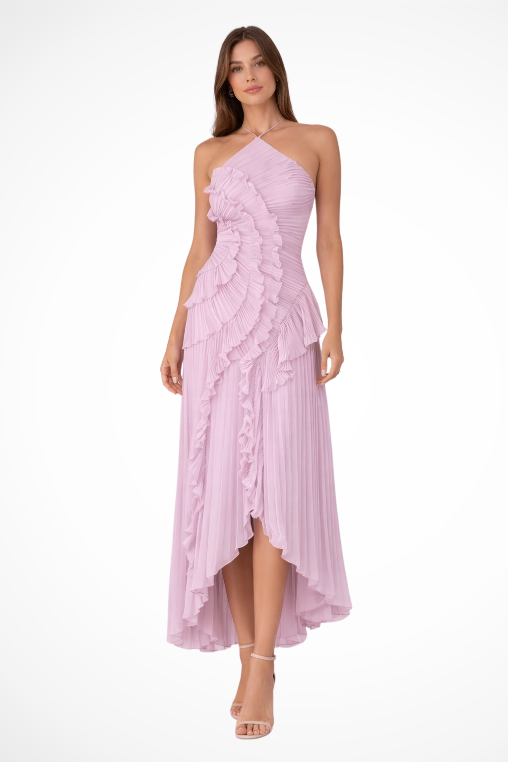 Imogen | Women's Ruffled Halter Maxi Dress