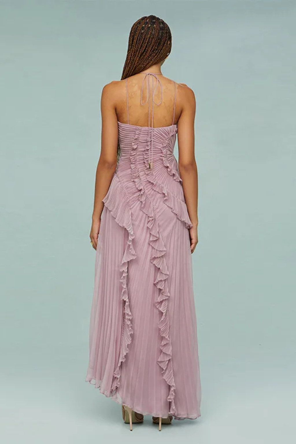 Imogen | Women's Ruffled Halter Maxi Dress