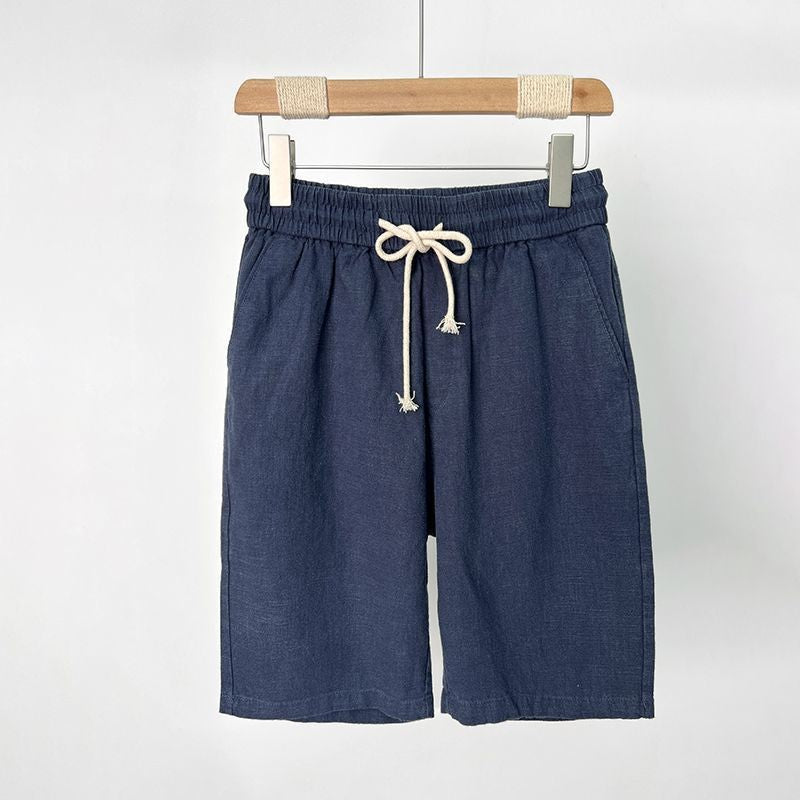Leonard | Men's Casual Cotton-Linen Blend Shorts