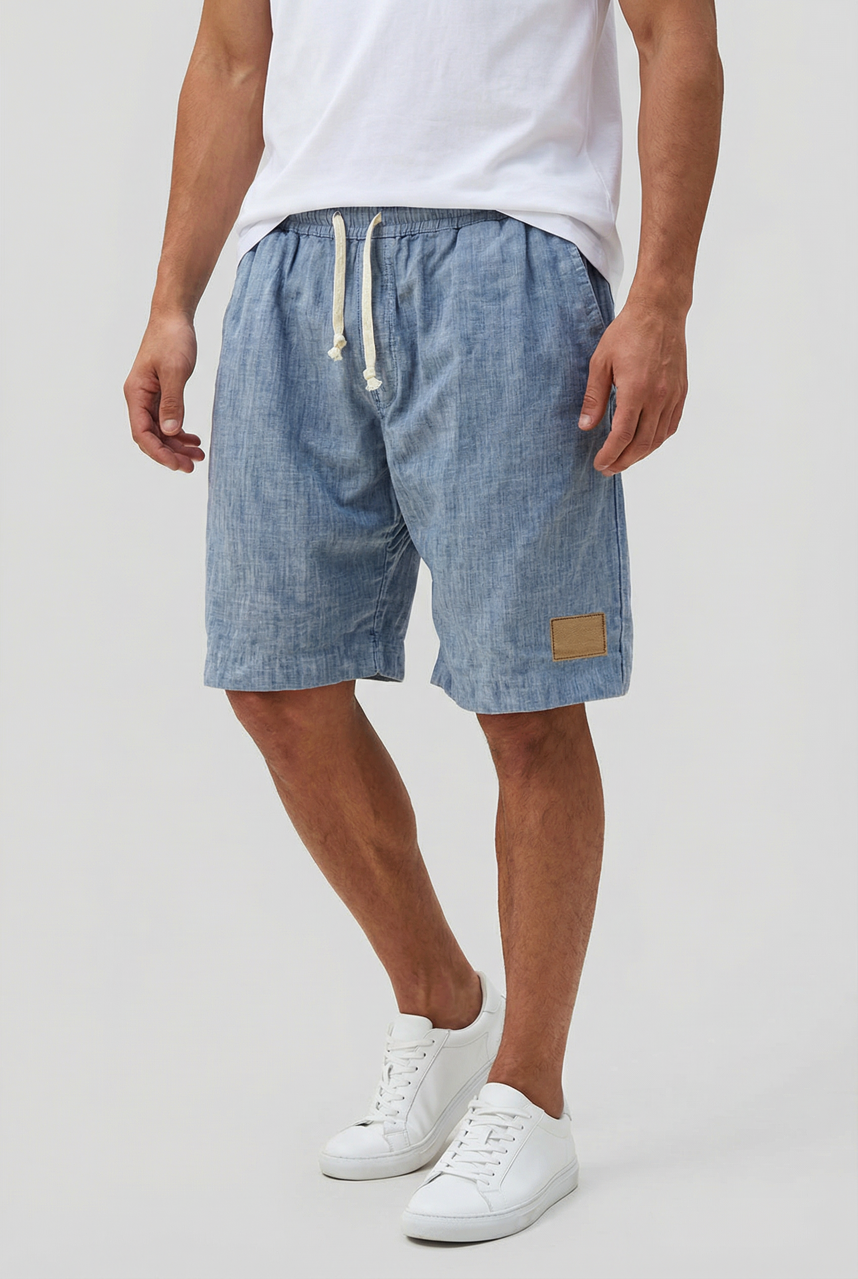 Liam | Men's Casual Linen Shorts with Elastic Waistband