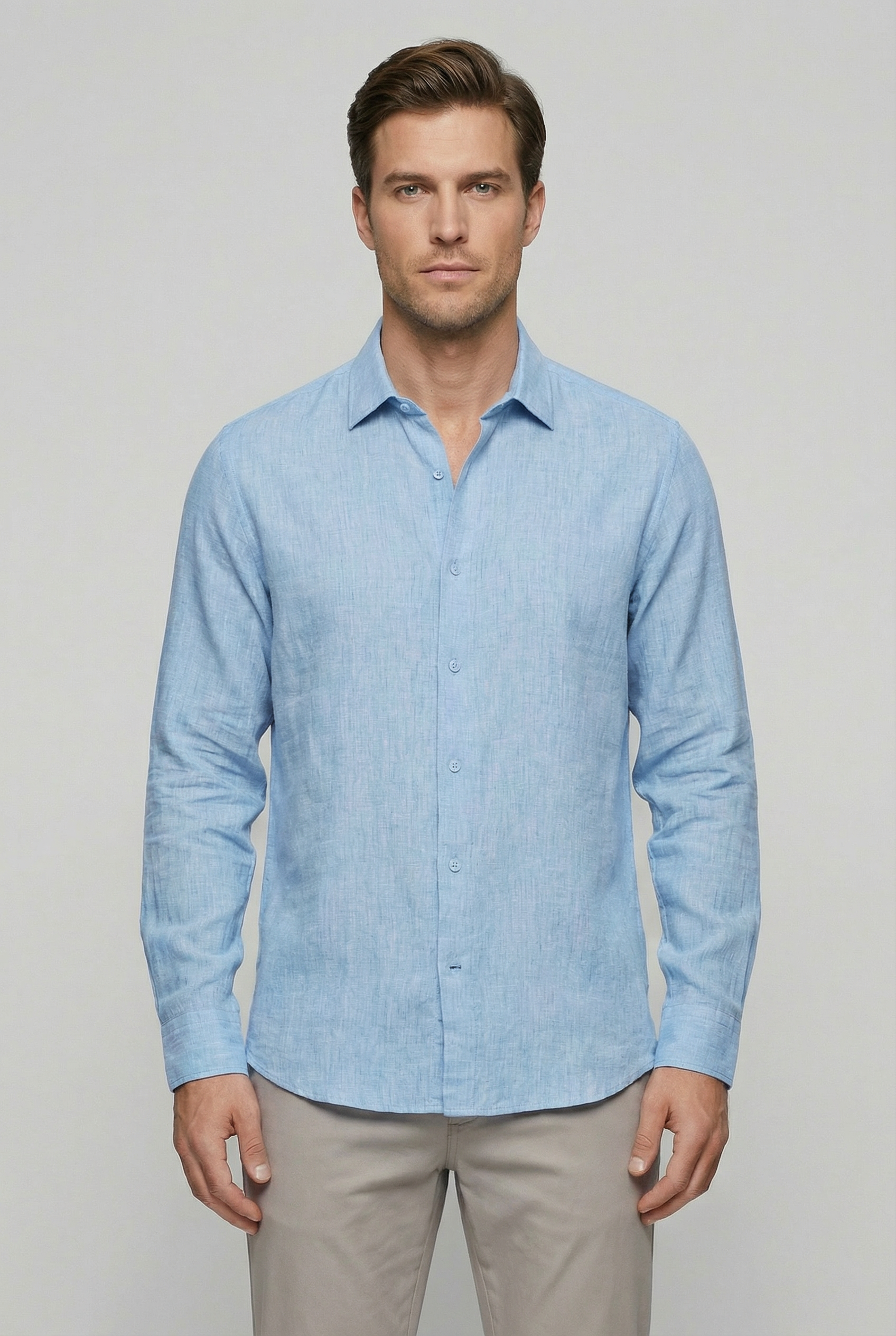 Jesse | Men's Linen Blend Long Sleeve Shirt