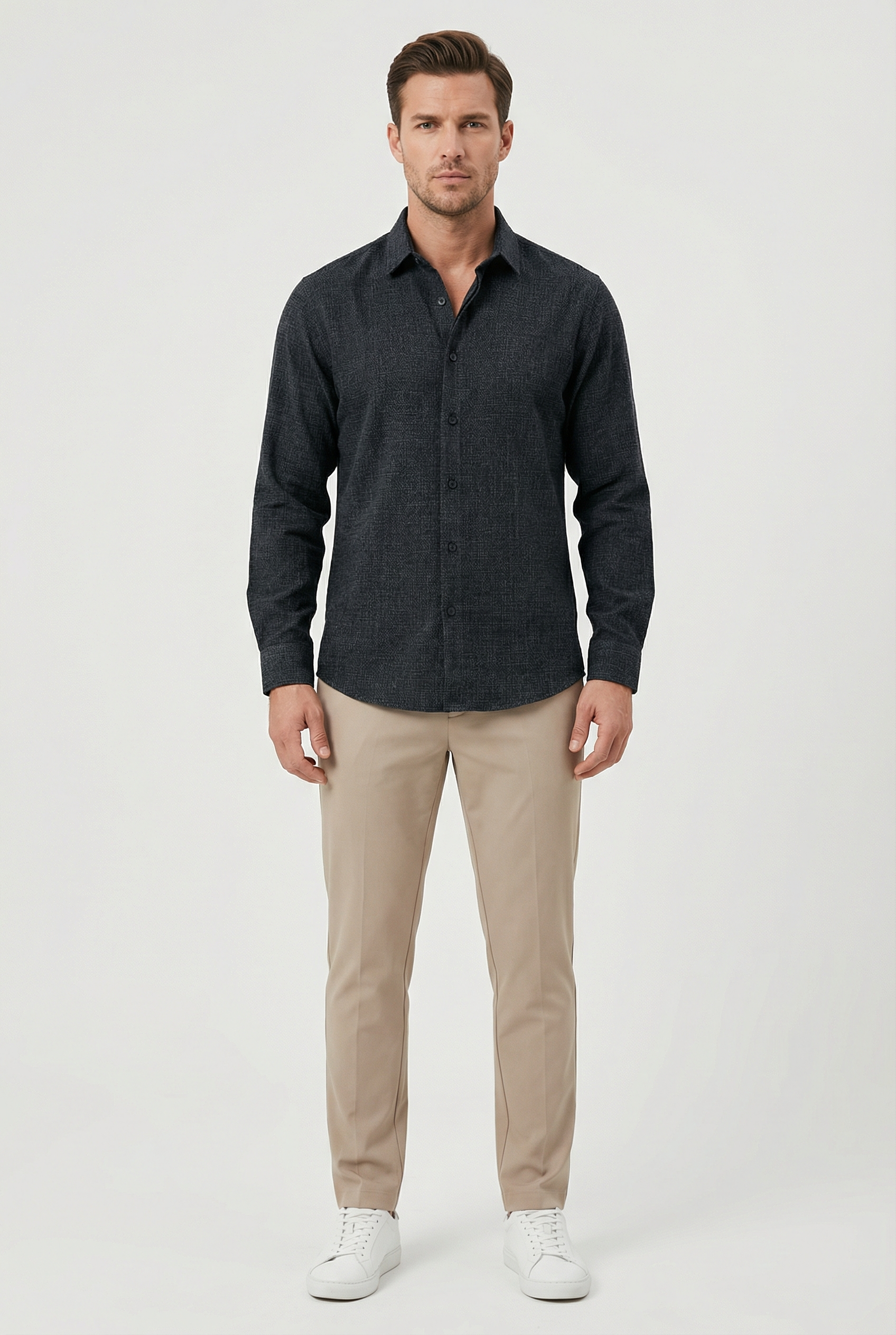 Jesse | Men's Linen Blend Long Sleeve Shirt