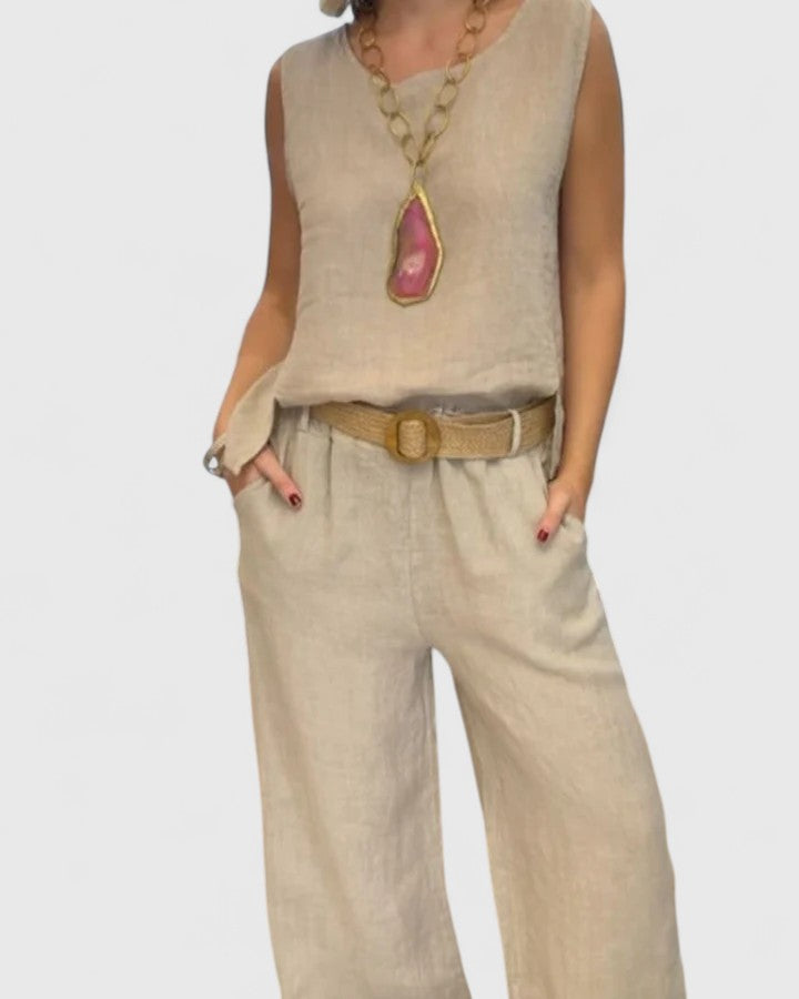 Tia | Women's Loungewear Two-Piece Wide-Leg Set